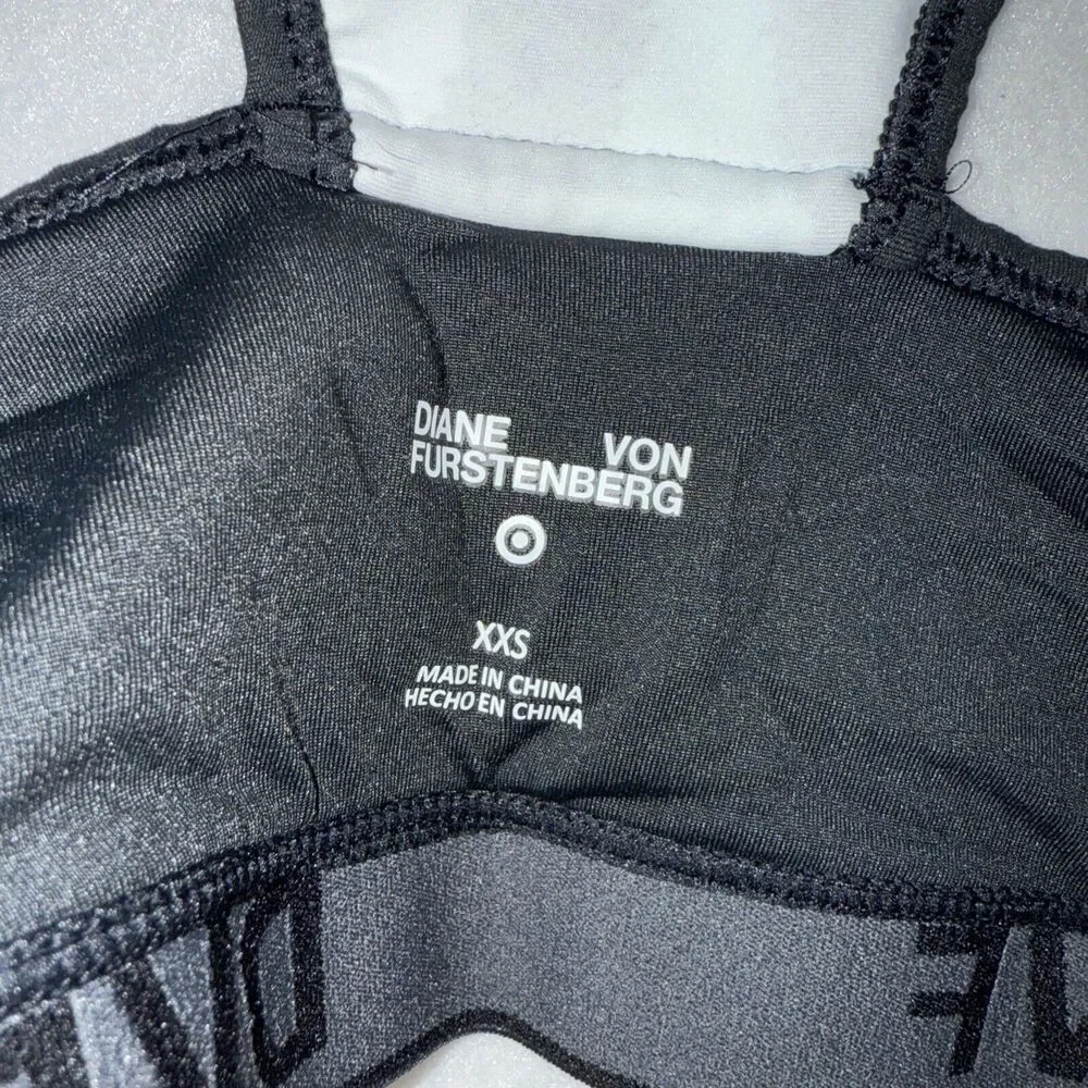 Diane Von Furstenberg For Target Racerback Disco Zebra Sports Bra XXS NWT - Picture 7 of 7